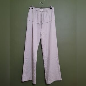 DISSH Cream Wide-Leg Linen Blend Pants - Size US 6